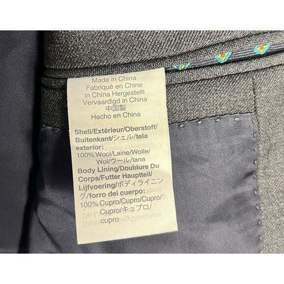 J.Crew Ludlow Blazer Men’s Size 38S Slim Gray Moon Wool Cotton Unstructured - Picture 9 of 9
